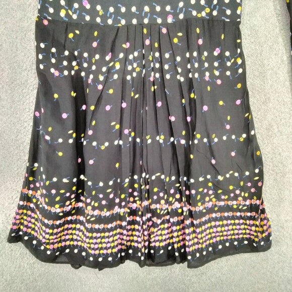 free people Coryn Open Back Dress Womens Sz 2 Black Multi Dot Long Sleeve Cutout - Picture 3 of 12